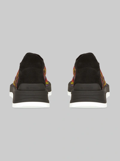 Shop Etro Jacquard Sock Sneakers In Multicolor
