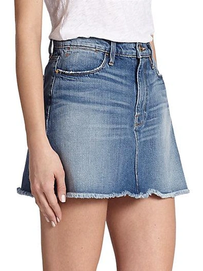 Shop Frame Le High Denim Mini Skirt In Federal