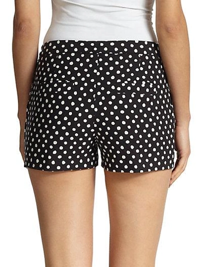 Shop Band Of Outsiders Dot-print Shorts In Black White
