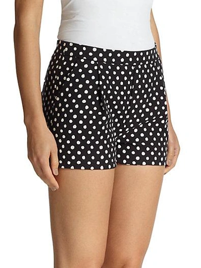 Shop Band Of Outsiders Dot-print Shorts In Black White
