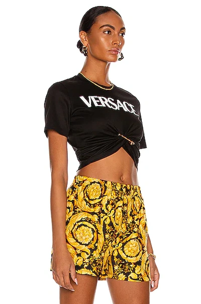 Shop Versace Monogram Smiley T-shirt In Nero & Multicolor