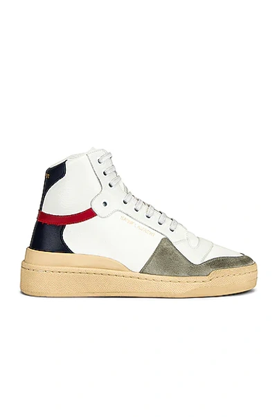 Shop Saint Laurent Sl24 Mid Top Sneakers In Pattern