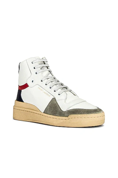 Shop Saint Laurent Sl24 Mid Top Sneakers In Pattern