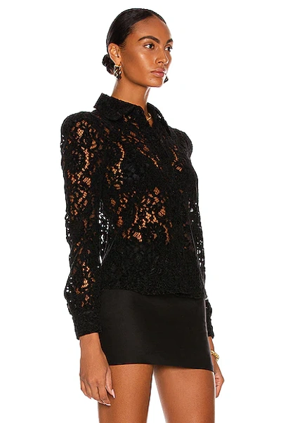 Shop L Agence Jenica Lace Top In Black