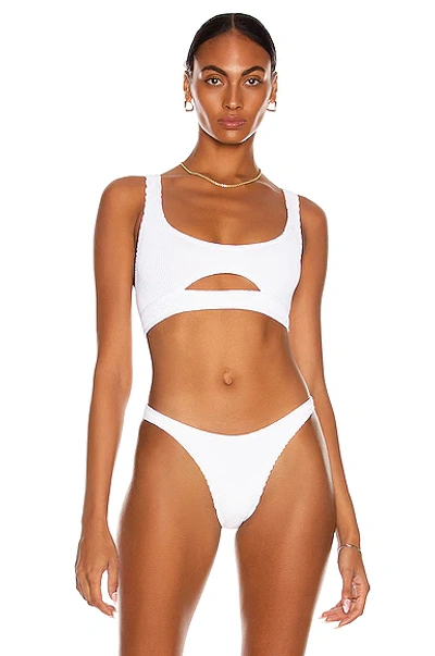 Shop Bond Eye Sasha Crop Bikini Top In Optic White