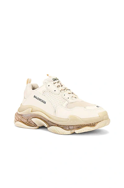 Shop Balenciaga Triple S Sneaker In Off White