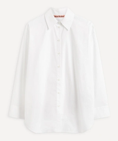 Shop Acne Studios Cotton-poplin Shirt In White