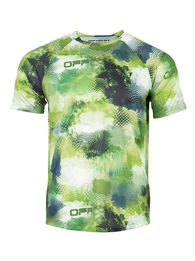 Shop Off-white Active Short Sleeve Mesh Tee Multicolor