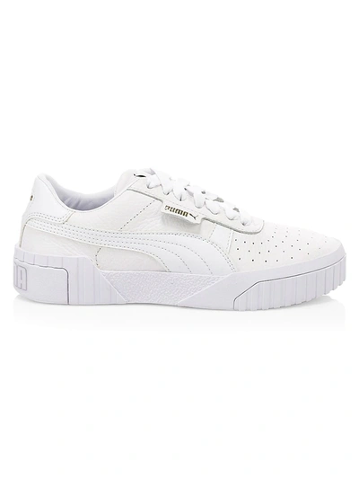 Shop Puma Women's Women's Cali Leather Platform Sneakers In  White