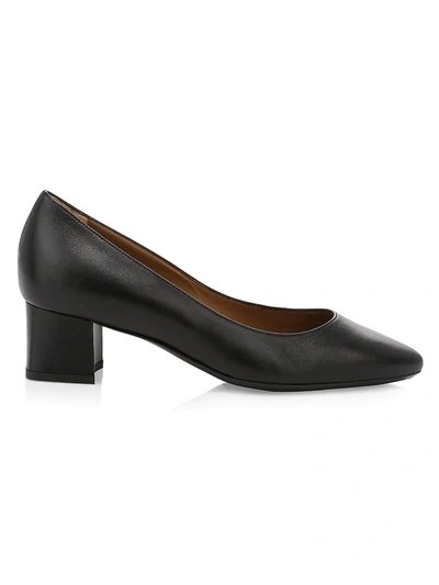 Shop Aquatalia Women's Pasha Leather Pumps In Black