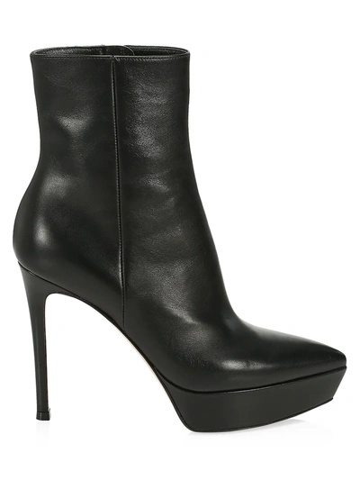 Shop Gianvito Rossi Dasha Leather Platform Ankle Boots In Black
