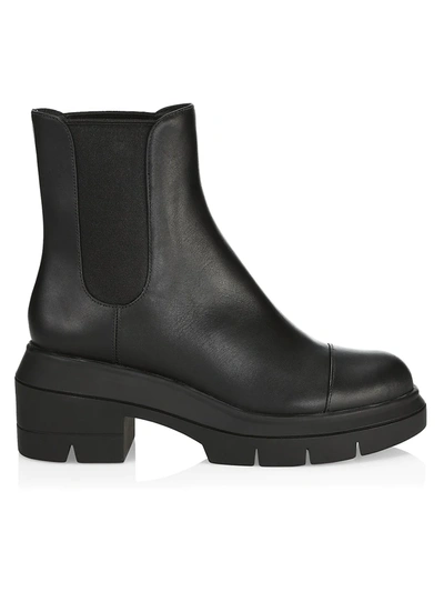 Shop Stuart Weitzman Women's Norah Lug-sole Chelsea Boots In Black