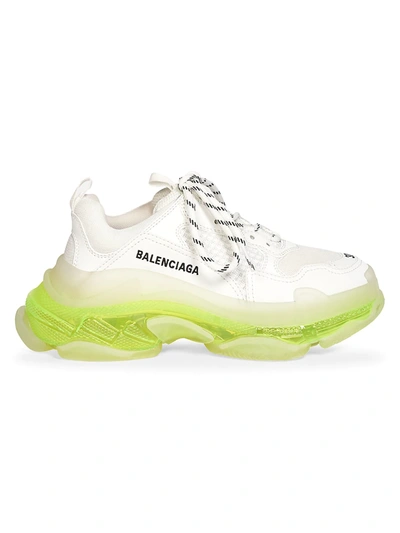 Shop Balenciaga Triple S Clear Sole Sneakers In White Multi