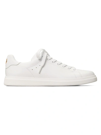 Shop Tory Burch Women's Howell Leather Sneakers In Titanium White