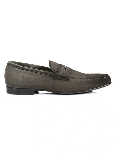 Shop To Boot New York Men's Suede Penny Loafers In Corbin Aer