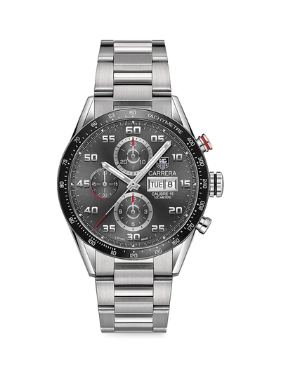 Shop Tag Heuer Carrera 43mm Stainless Steel & Ceramic Automatic Tachymeter Chronograph Bracelet Watch