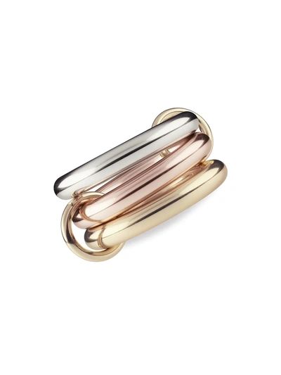 Shop Spinelli Kilcollin Women's 18k Two-tone Gold & Sterling Silver 3-link Ring
