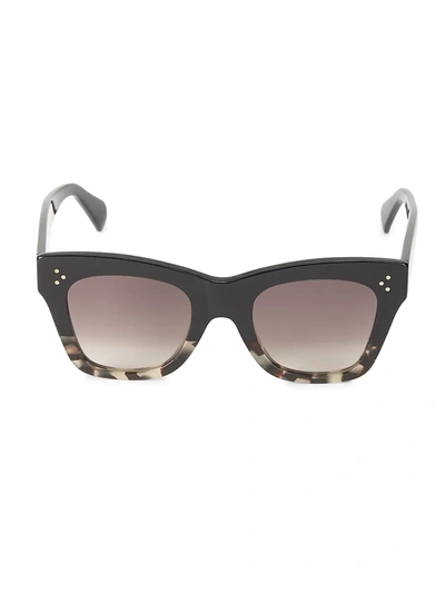 Shop Celine 50mm Cat Eye Sunglasses In Gradient Brown Black
