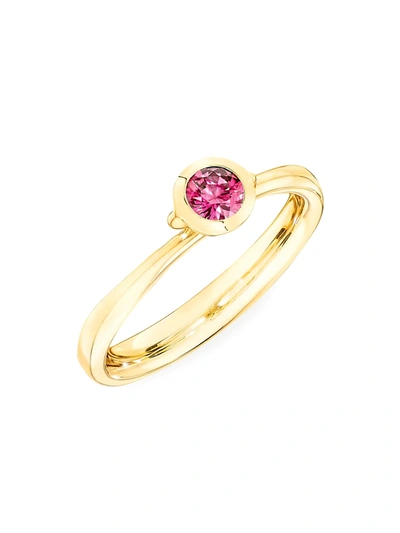 Shop Tamara Comolli Bouton 18k Yellow Gold & Pink Spinel Small Ring In Pink Spienl