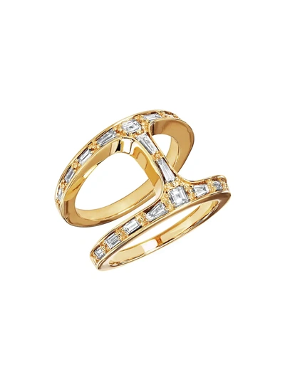 Shop Hoorsenbuhs Women's Dame Phantom 18k Yellow Gold & Diamond Baguette Ring In Diamond Yellow Gold