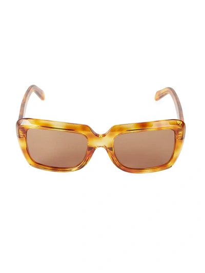 Shop Celine 57mm Square Sunglasses In Havana