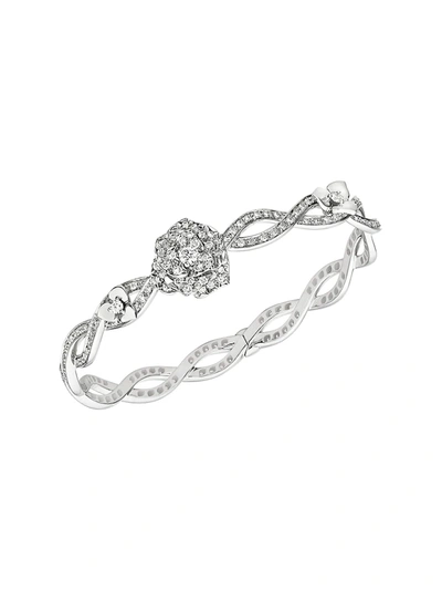 Shop Piaget Rose 18k White Gold & Diamond Bracelet In Diamond White Gold