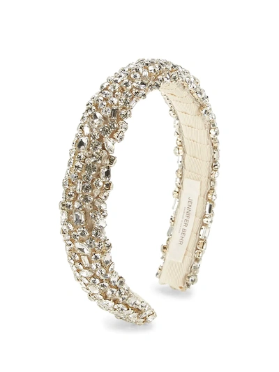 Shop Jennifer Behr Women's Czarina Crystal Headband In Silver