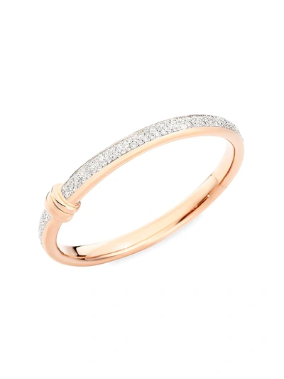 Shop Pomellato Women's Iconica 18k Rose Gold & Diamond Bangle Bracelet