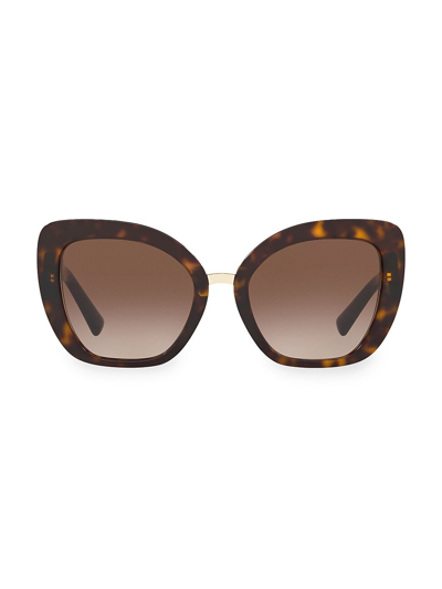 Shop Valentino Allure 54mm Tortoiseshell Sunglasses In Havana