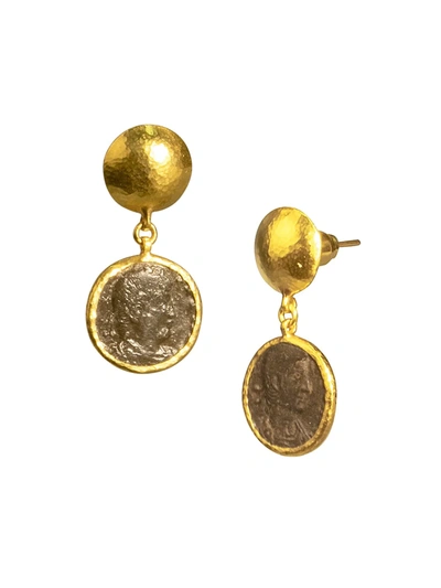 Shop Gurhan Women's Antiquities 18k & 24k Yellow Gold Roman Coin Drop Earrings