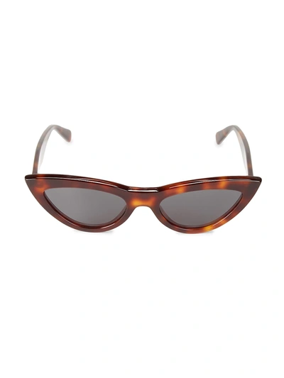Shop Celine 56mm Cat Eye Sunglasses In Brown Tortoise