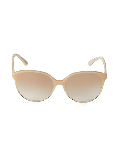 Shop Oliver Peoples Brooktree 58mm Round Sunglasses In Light Beige