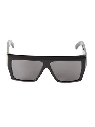 Shop Celine 60mm Flat-top Square Sunglasses In Black