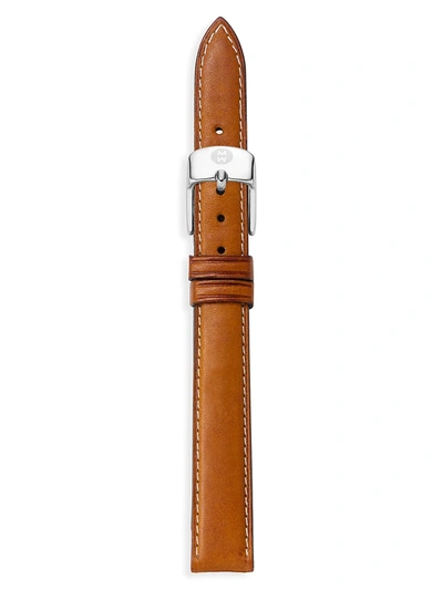 Shop Michele Watches Women's Leather Watch Strap/14mm In Saddle