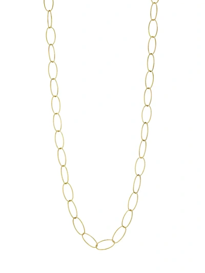 Shop Alberto Milani Women's Via Brera 18k Yellow Gold Open Oval Chain Link Long Necklace