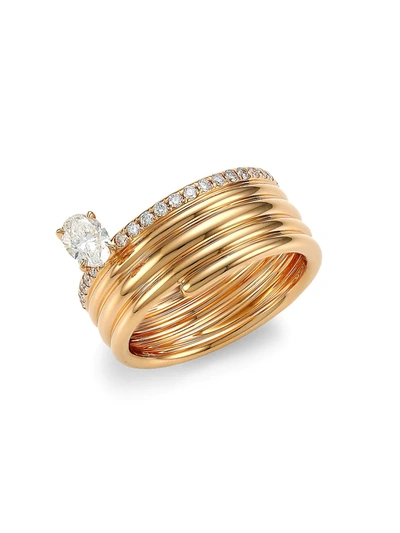 Shop Repossi Women's Blast 18k Rose Gold & Diamond Ring