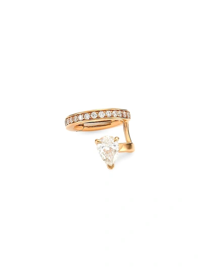Shop Repossi Women's Serti Sur Vide 18k Rose Gold & Diamond Right Ear Cuff