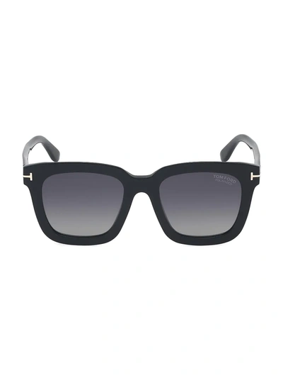 Shop Tom Ford Sari 52mm Square Sunglasses In Black