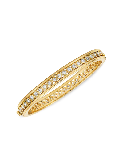Shop Temple St Clair Women's Eternity 18k Yellow Gold & Diamond Bracelet