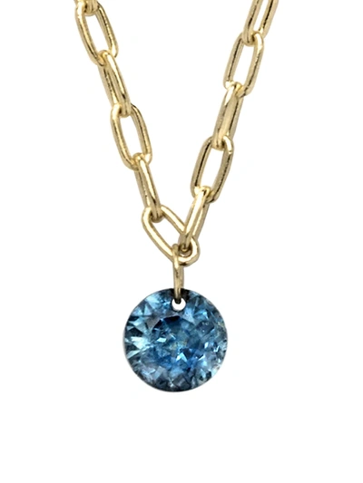 Shop Ila Women's Soleil 14k Yellow Gold & Sapphire Chain Necklace