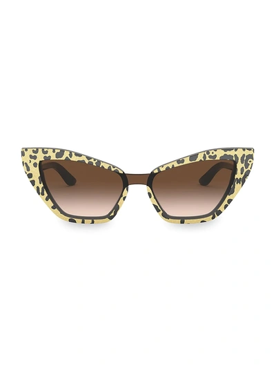 Dolce & Gabbana Cat-eye Glittered Leopard-print Acetate And Gold-tone  Sunglasses In Leo Gold,brown | ModeSens