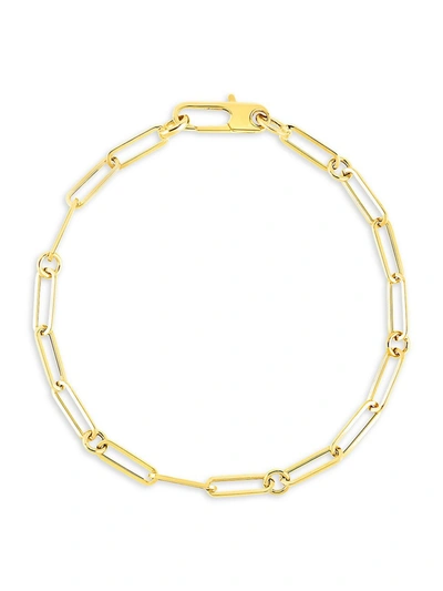 Shop Roberto Coin Women's 18k Yellow Gold Paperclip Chain Bracelet