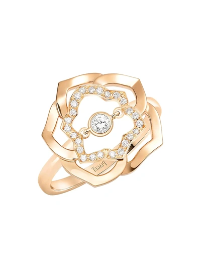 Shop Piaget Women's  Rose 18k Rose Gold & Diamond Ring