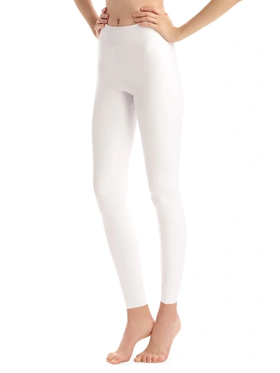 Shop Commando Perfect Faux-leather Leggings In White