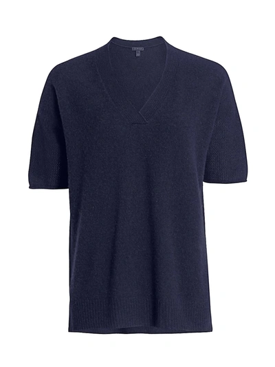 Shop Saks Fifth Avenue Collection Cashmere Knit Tunic In Navy Dusk