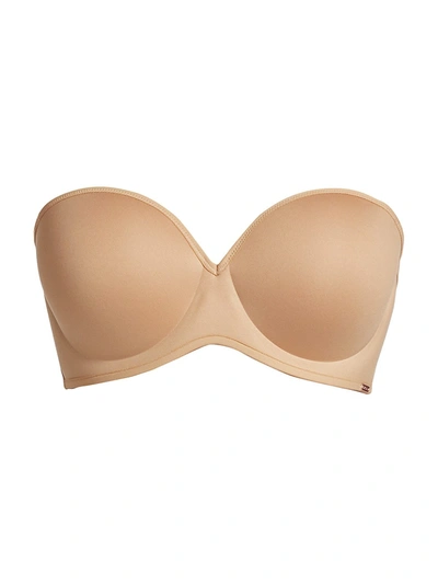 Shop Le Mystere Women's Strapless Full Support Bra In Natural