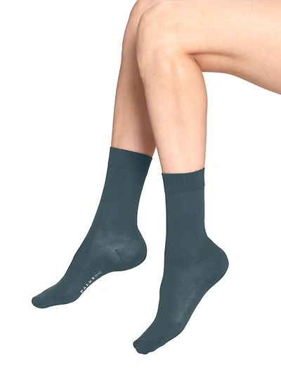 Shop Falke Women's Cotton Touch Socks In Steel Grey