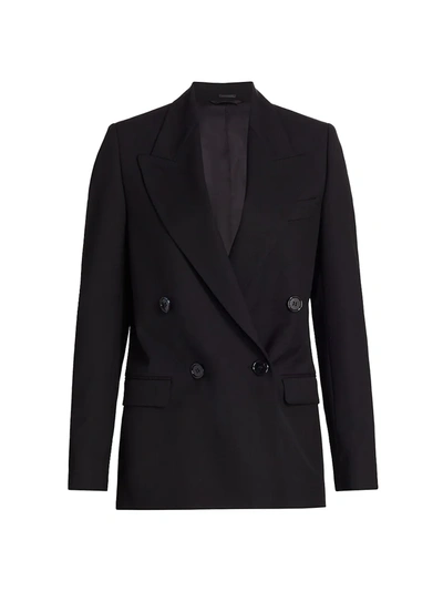 Shop Acne Studios Light Summer Wool-blend Suit Jacket In Black