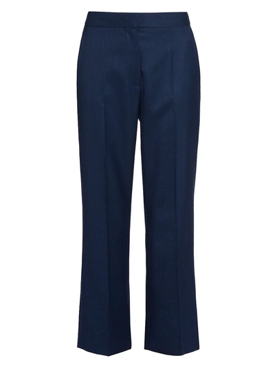 Shop Stella Mccartney Carlie Wool Trousers In Deep Blue