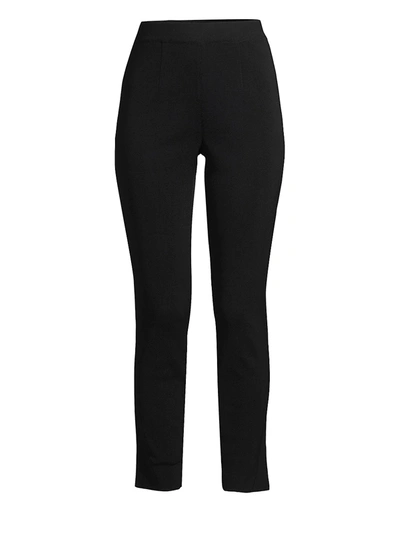Shop Misook Slim High-rise Pants In Black